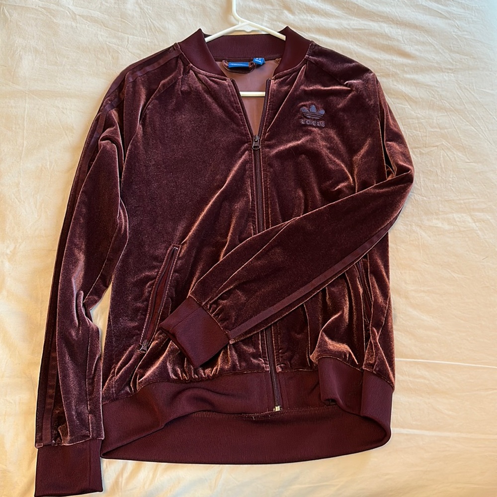 Adidas Maroon Jacket, Size Medium, Like New